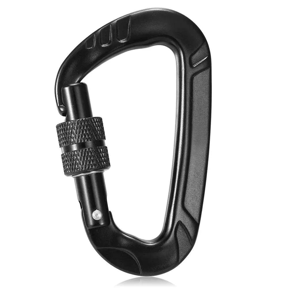 4pcs 12KN Wiregate Carabiner Hiking Climbing Carabiner Spring Buckle Clip Lightweight Hammock Swing Clip Outdoor Tool Equipment