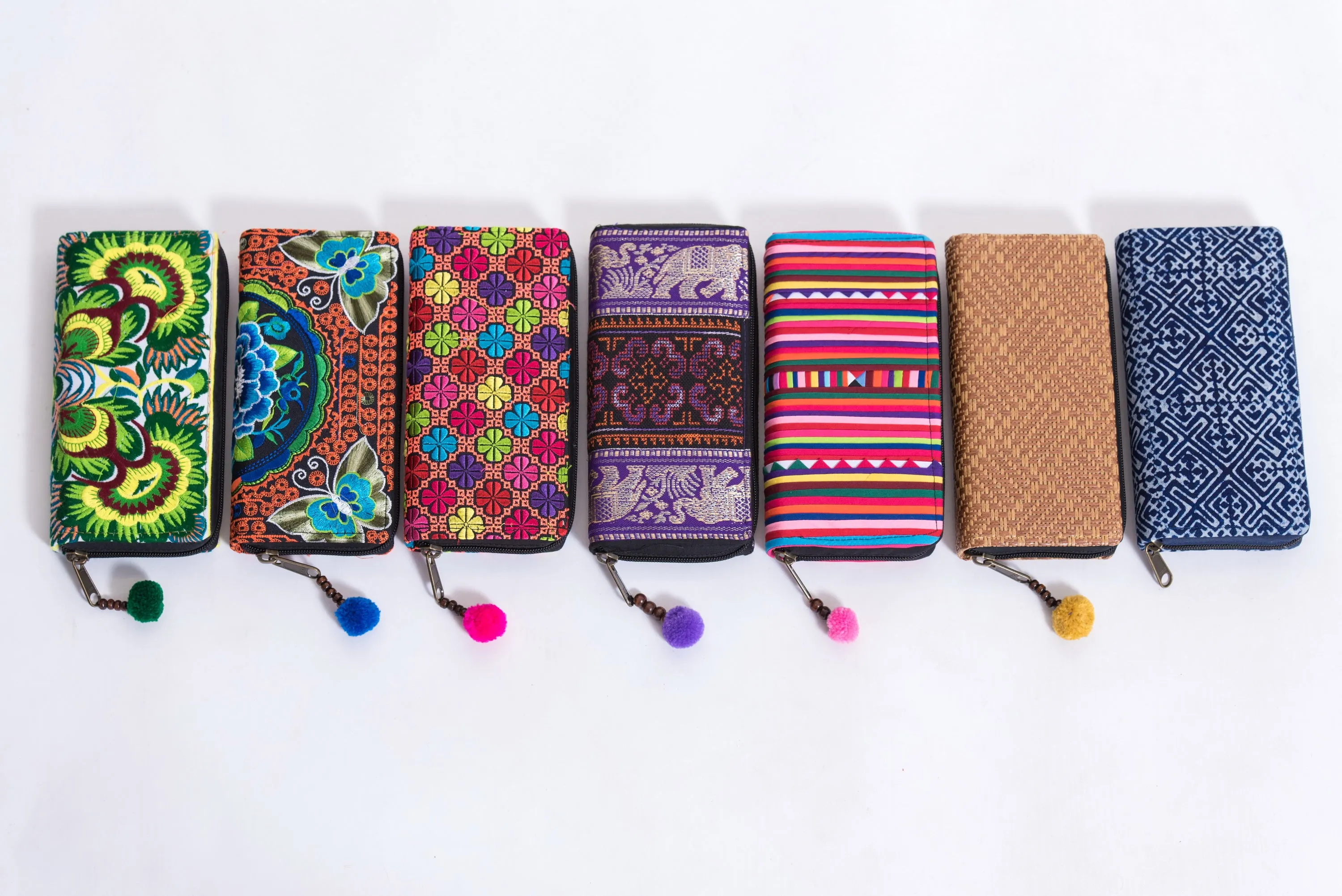 Assorted 4 Piece Set Aztec,Ethnic Hill Tribe Wallet