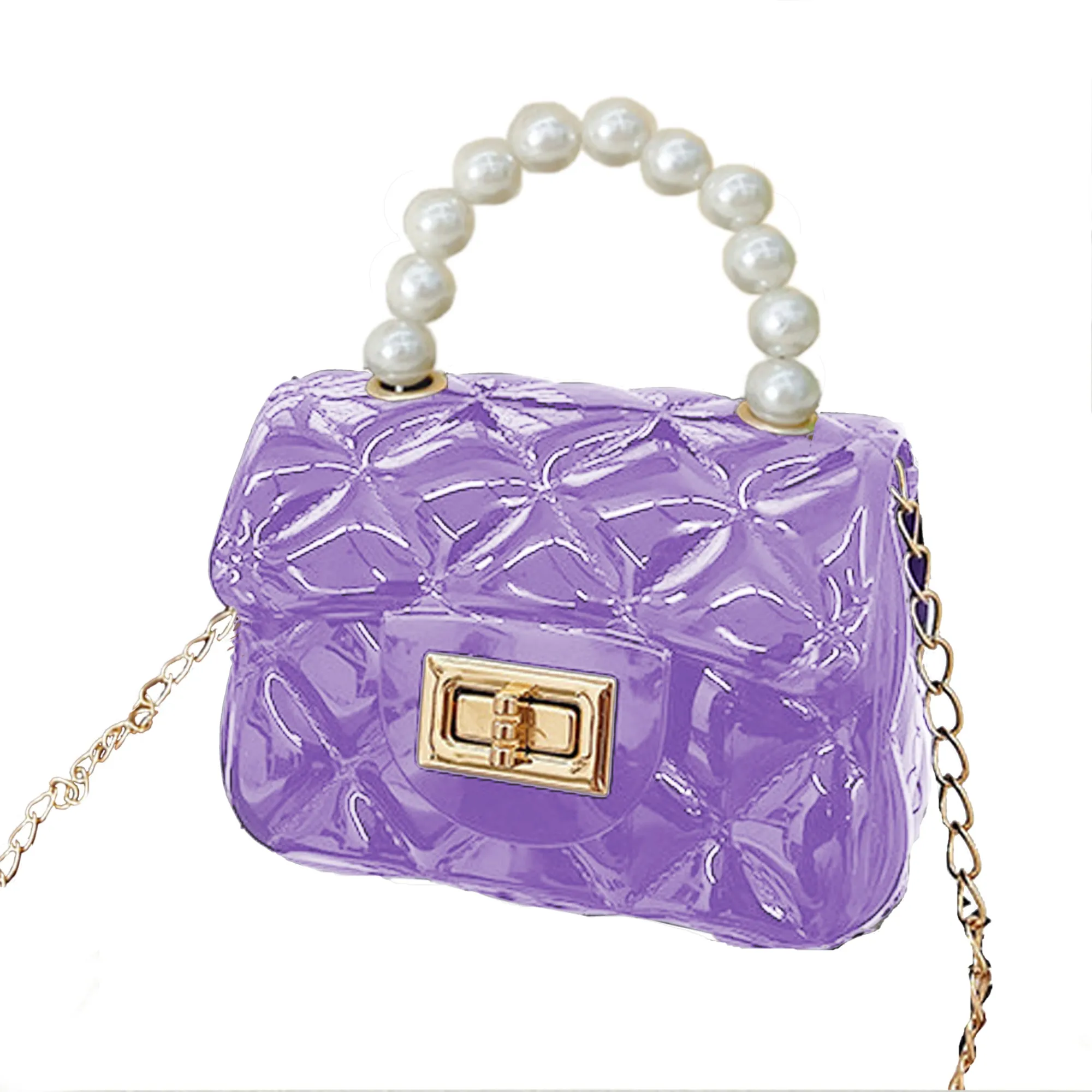 Babymoon Kids Jelly Sling Purse Fashion Handbag (9x13x5 CM) – Purple