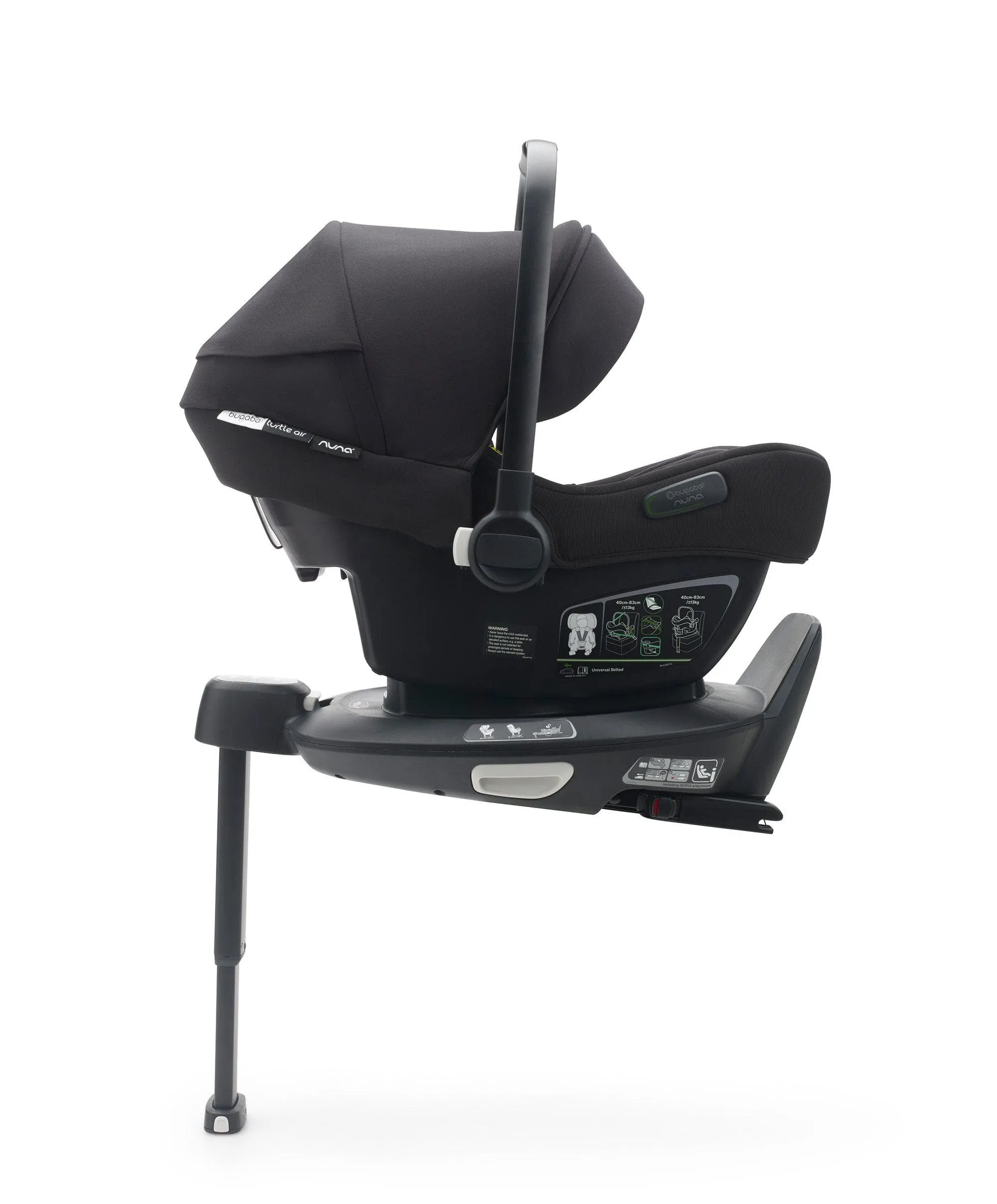 Bugaboo Dragonfly Ultimate 9 Piece Bundle with Nuna Turtle Air 360 Car Seat and Base - Midnight Black