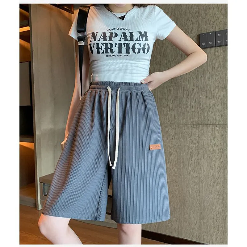 Casual Trendy Loose Fit Silky Sports Shorts