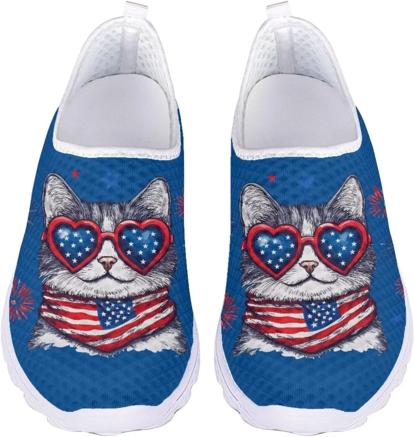 Coloranimal Lightweight Summer Beach Water Flats Womens Slip on Sneakers US5-12