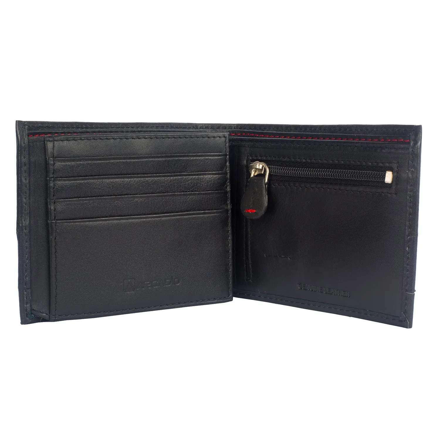 DOUBLE IMPACT Dual Toned Leather Wallet ARW1005BK