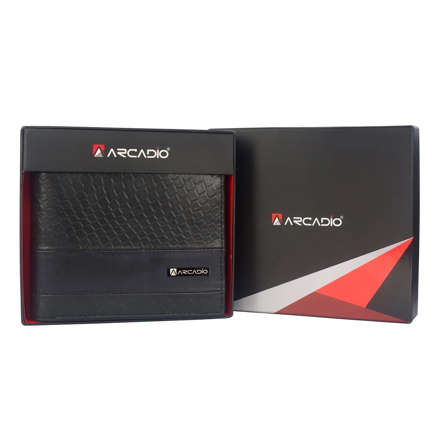 DOUBLE IMPACT Dual Toned Leather Wallet ARW1005BK