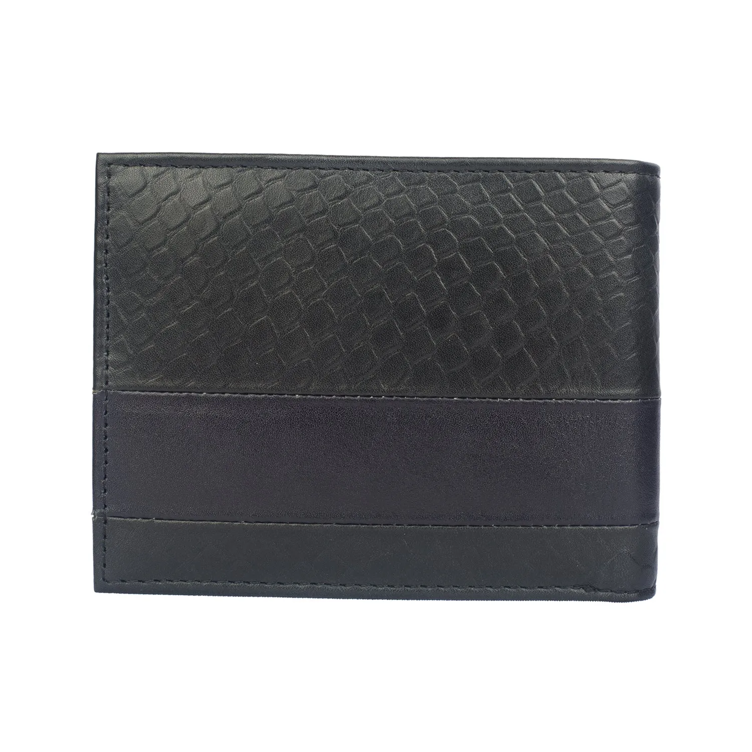 DOUBLE IMPACT Dual Toned Leather Wallet ARW1005BK