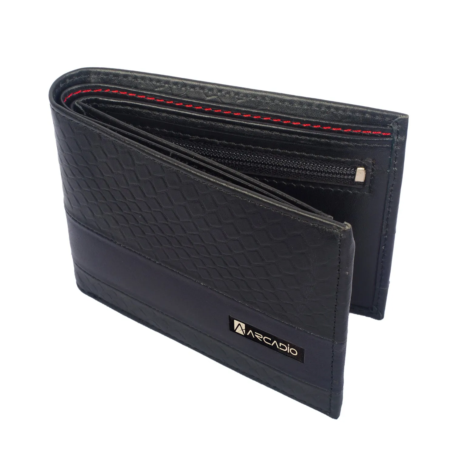 DOUBLE IMPACT Dual Toned Leather Wallet ARW1005BK