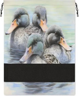 Duck Animal Watercolor Shoe Bag for Travel Foldable Sport Shoe Storage Packing Organizer Golf Gym Dance Pointe Shoe Bags With Zipper Unisex Shoe Pouch For Men & Women
