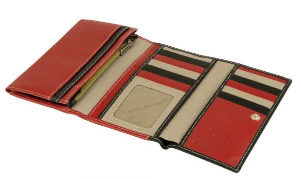 Franco Bonini - 16-012 11 card RFID leather wallet - Black/Multi