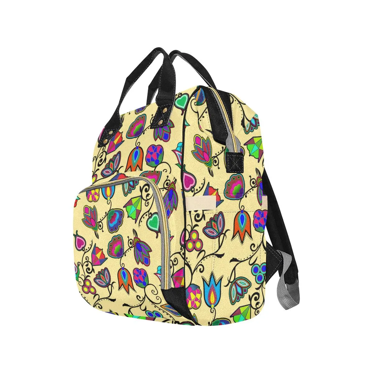 Indigenous Paisley - Vanilla Multi-Function Diaper Backpack