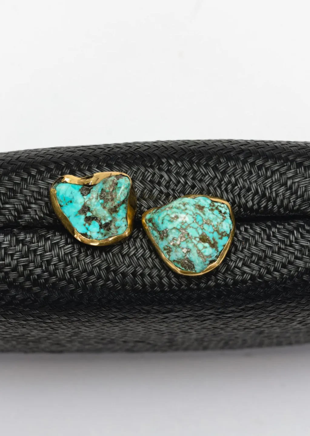Jen clutch with turquoise stone