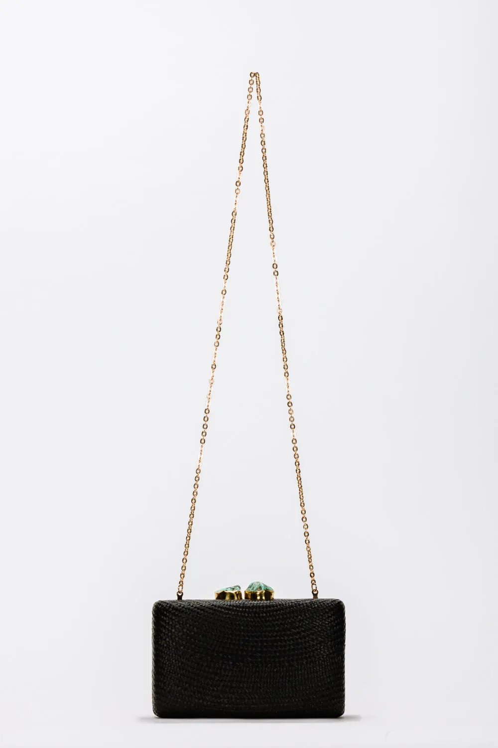 Jen clutch with turquoise stone