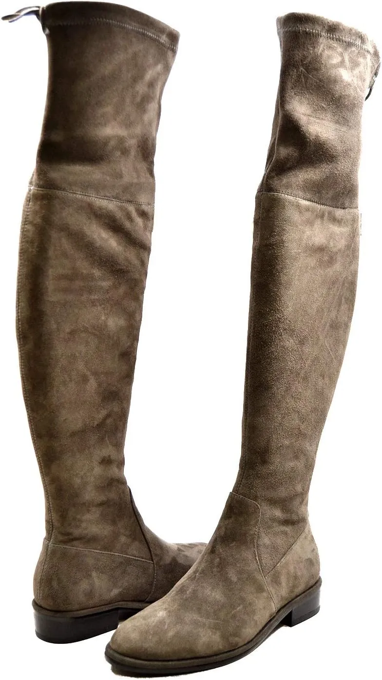 Landers Women's Suede Slim Calf Over the Knee Boot 13"