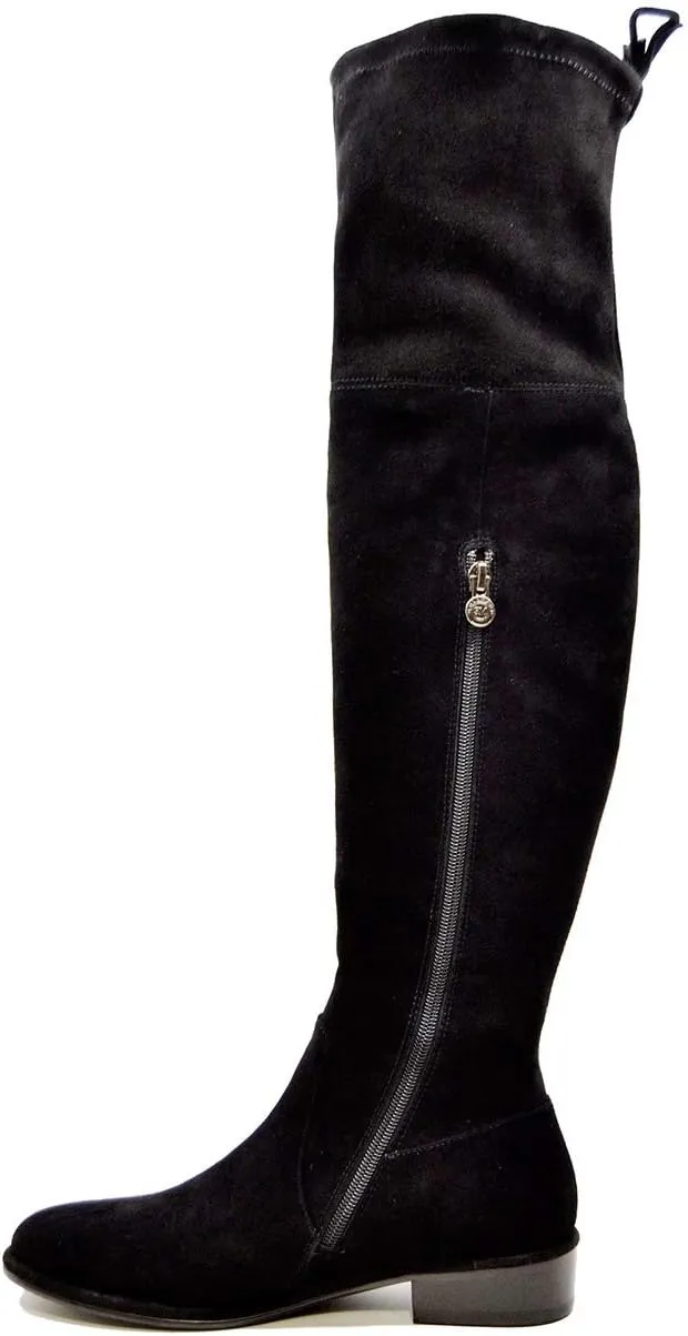 Landers Women's Suede Slim Calf Over the Knee Boot 13"
