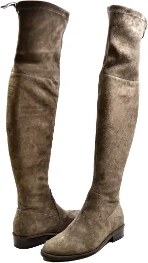 Landers Women's Suede Slim Calf Over the Knee Boot 13"