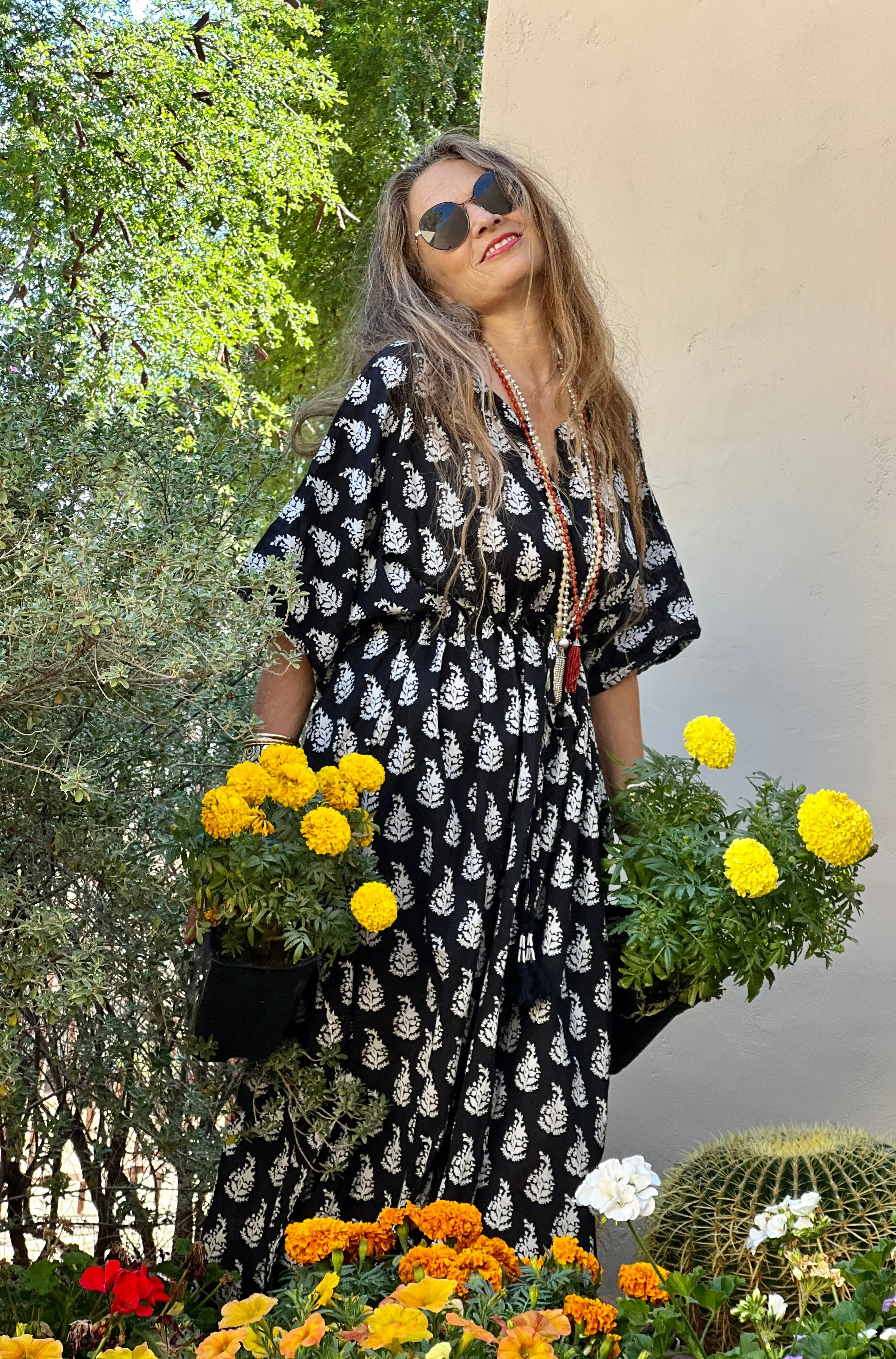 Luisa Obsidian Maxi Kaftan Dress