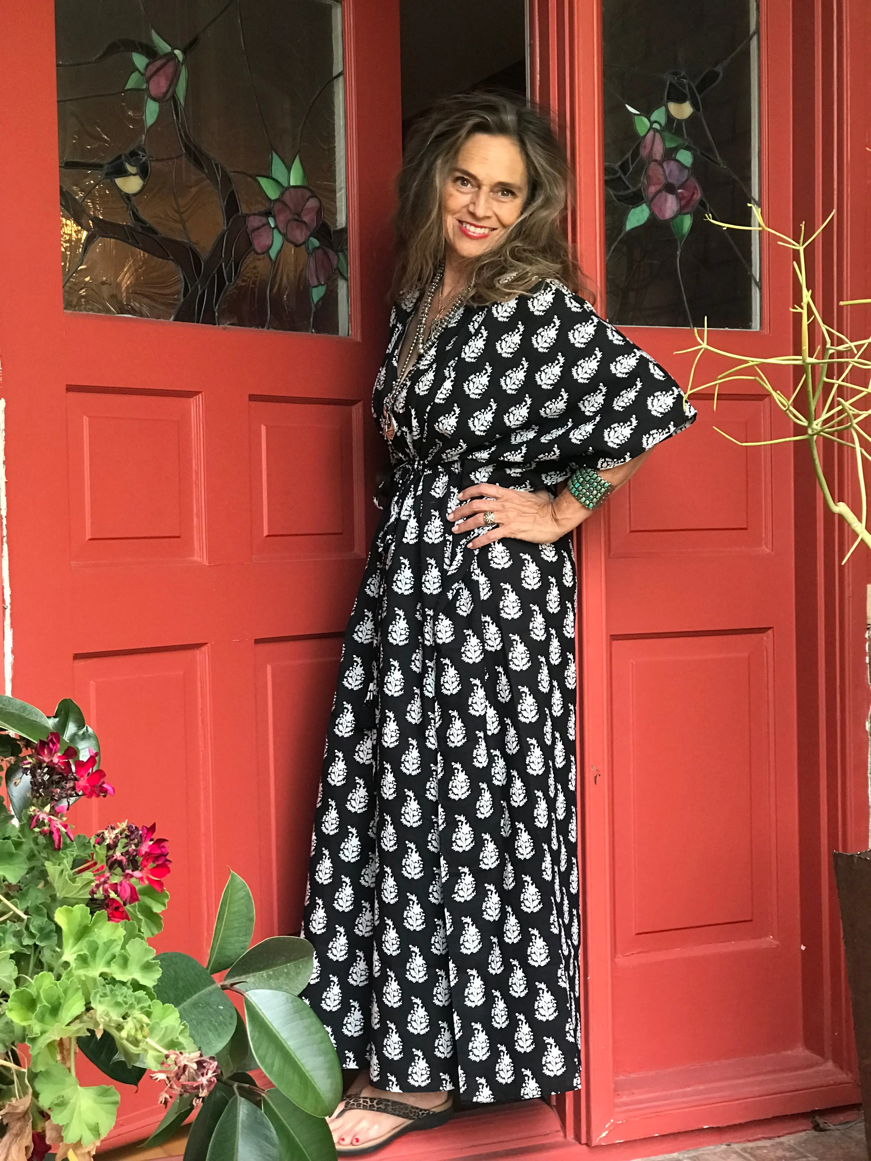 Luisa Obsidian Maxi Kaftan Dress