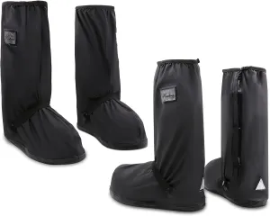MAGICDESIGN 2 Pair Black Waterproof Shoes Covers, Motorcycle rain Gear for Men, Anti- Snow Rain Boot Covers with Reflector, Suitable for Gardening, Motorcycle, Cycling, Raining Day.