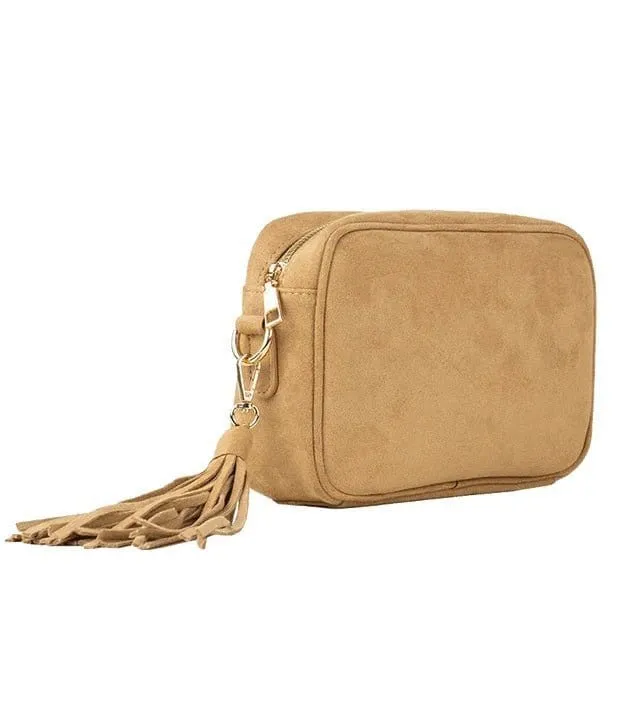 TG10297 Vegan Suede Camera Crossbody Bag